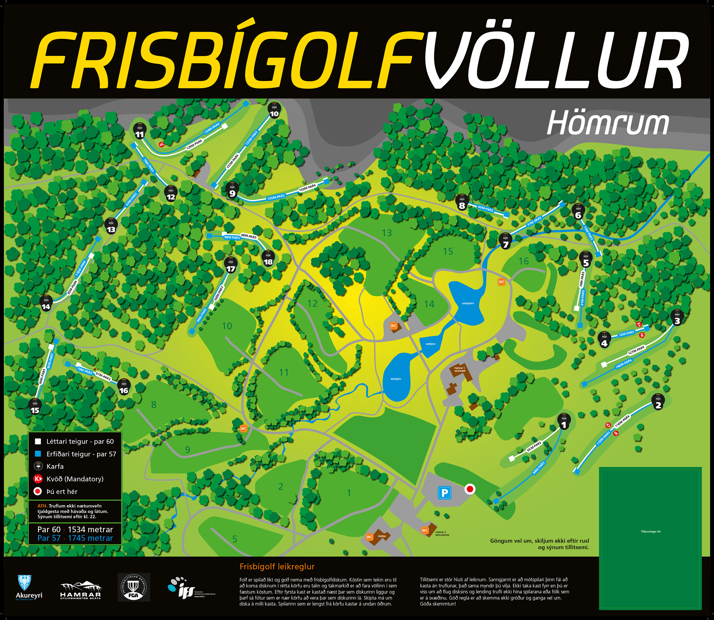 Vallarkort - Akureyri - Hamrar