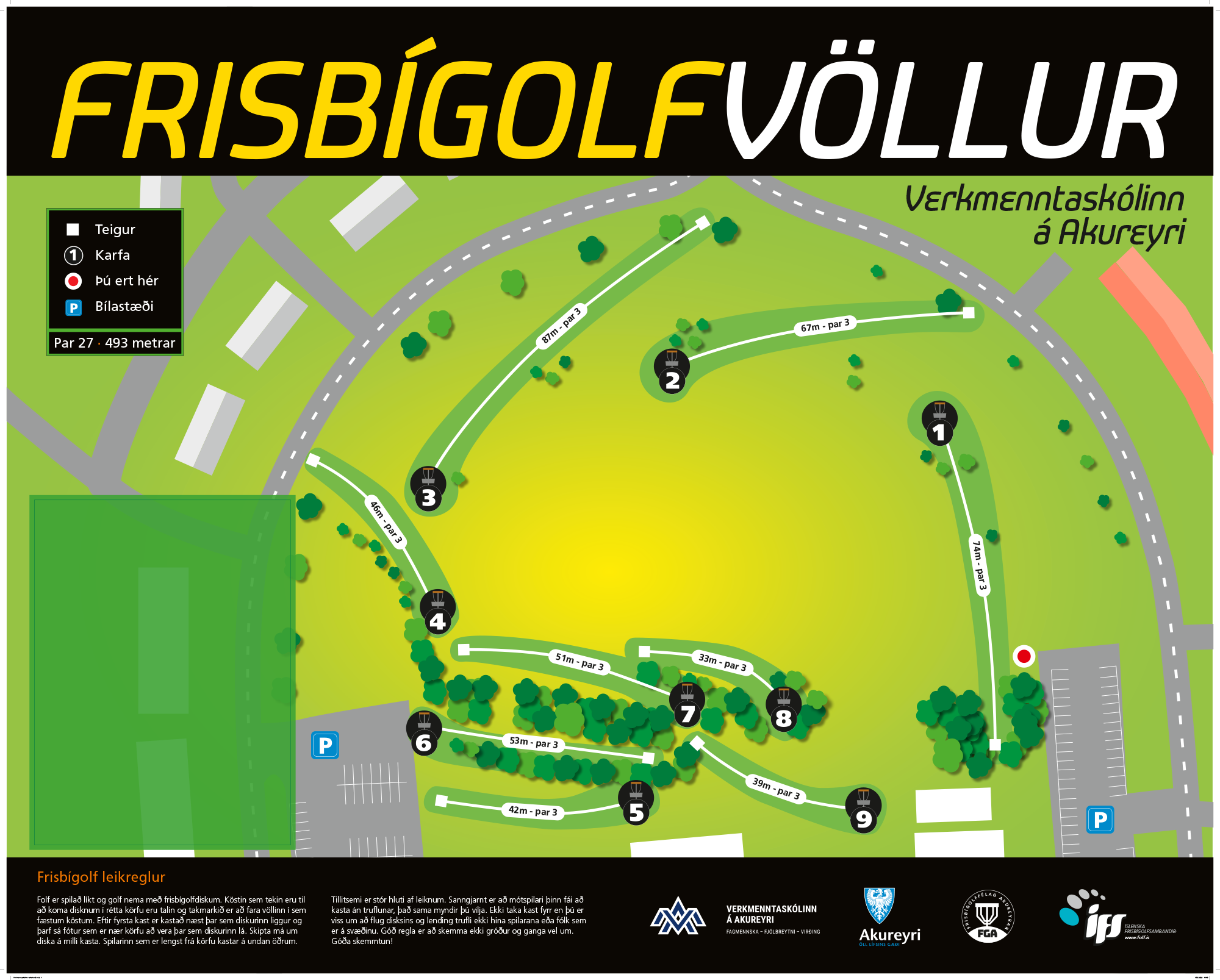 Vallarkort - Akureyri - Verkmenntaskólinn