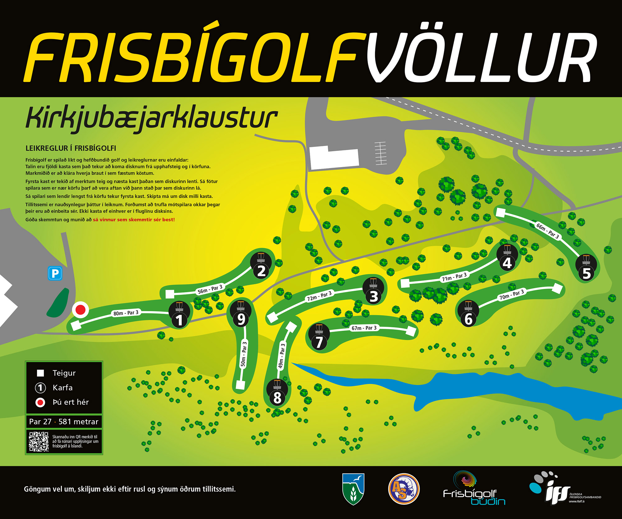 Vallarkort - Kirkjubæjarklaustur