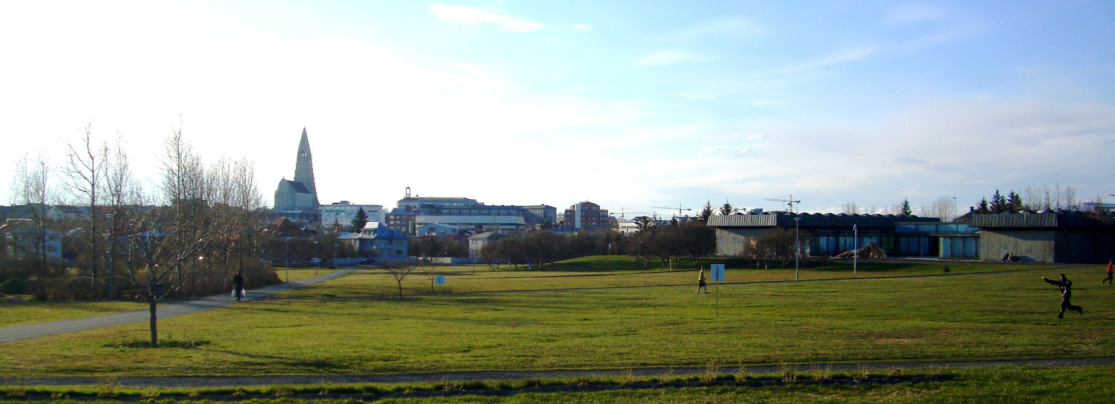 Reykjavík skyline seen from Klambratún with Hallgrímskirkja